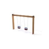 Wooden Baby double swing