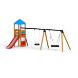 Bird Nest Swing with Tower (BNS 90 cm) playhouse with slide