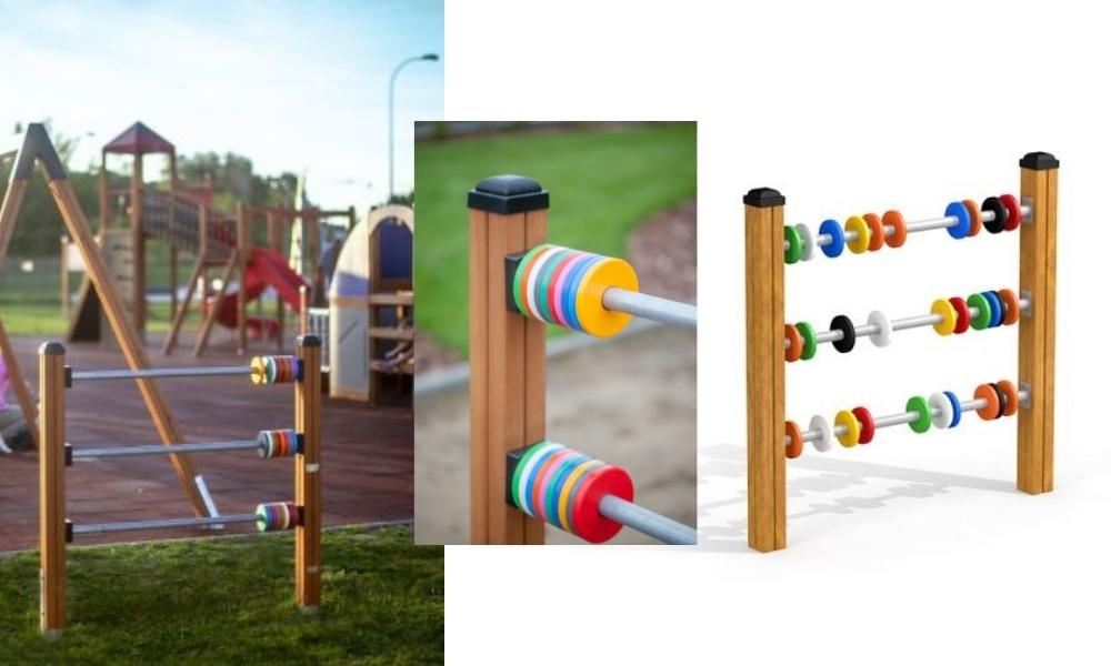 Counting frame for outdoor playground by Lars Laj
