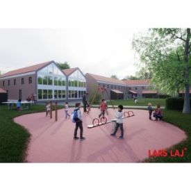Small Red Playground For Residental Area_1773