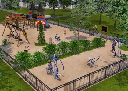 Wooden Playground & Outdoor Fitness