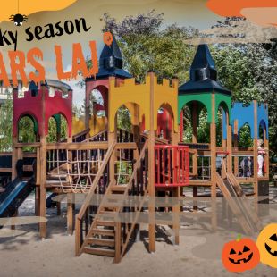 Halloween vibes on the playground