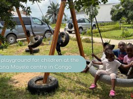 Lars Laj supports Bana Mayele in Congo: a new playground at an orphanage.