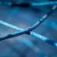 Close-up view of the Small Powerclimber climbing net ropes in blue.