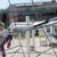 Small Powerclimber climbing net on playground with children climbing