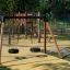 Double Tyre double swing on a playground.