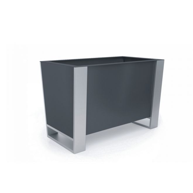 Ryga Flowerpot Dark in modern rectangular design