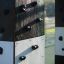 Climbing cubes - close-up view of climbing handles on a playground cube structure.