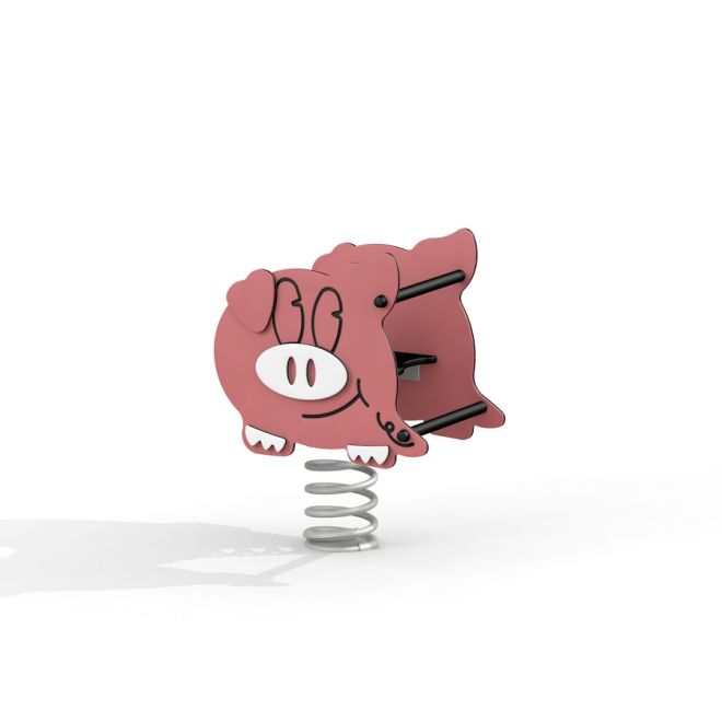 Piggy rocking pink pig playground spring rider