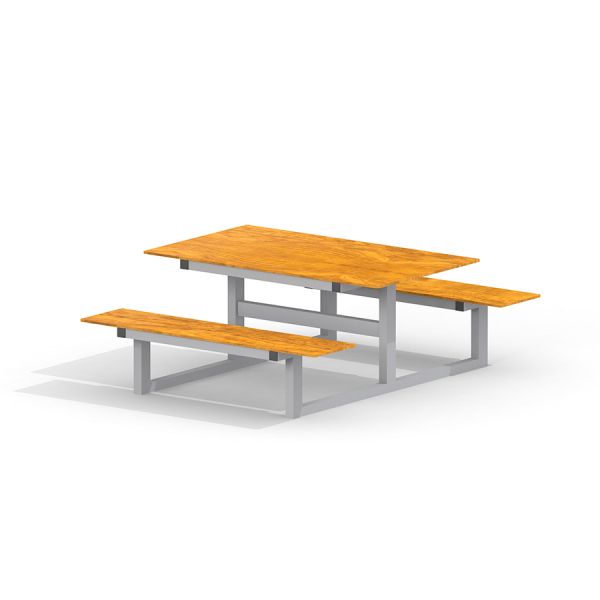 Table & Bench HPL for Kids with wooden surface and metal frame