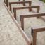 Balance wood playground obstacle course.