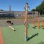Outdoor exercise equipment Handles in a playground.
