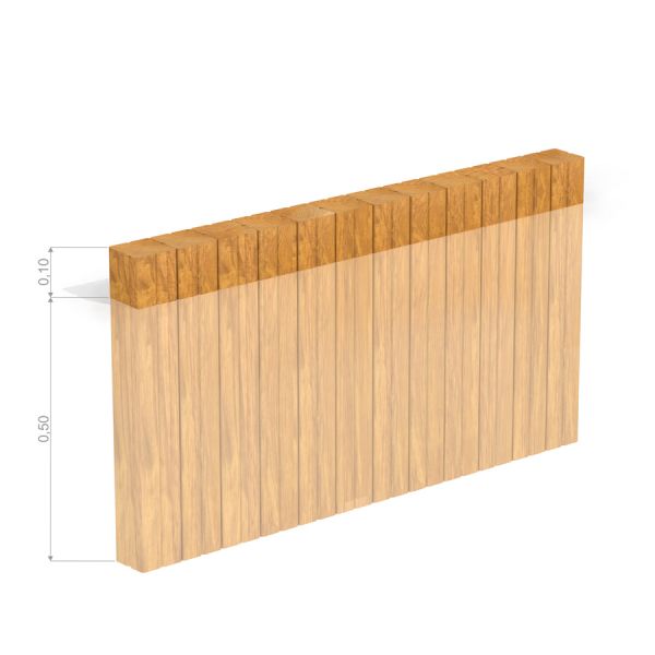 Sand edging Boards (running meter) with wood texture.