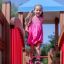 Child playing on the Challenger II castle with slide.