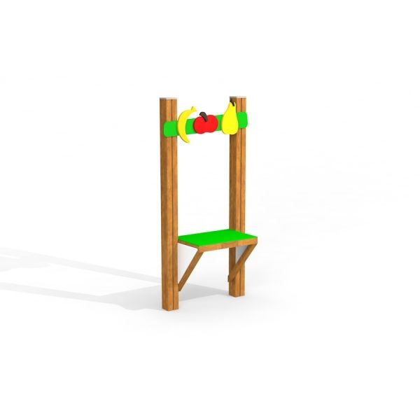 Market Stand playground equipment with colorful fruit decorations