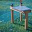 Wooden outdoor xylophone for children.