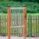 Outdoor Tube Bells musical play equipment in a playground area