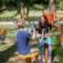 Children playing on a Rings playground equipment.