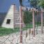 Ural climbing net on a playground