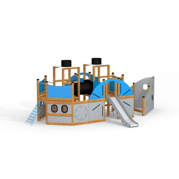 Steamboat ship with slide, Multiactivities, Playground equipment