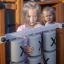 Children playing on Steamboat ship with slide.