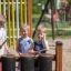Children playing on Drums playground equipment.