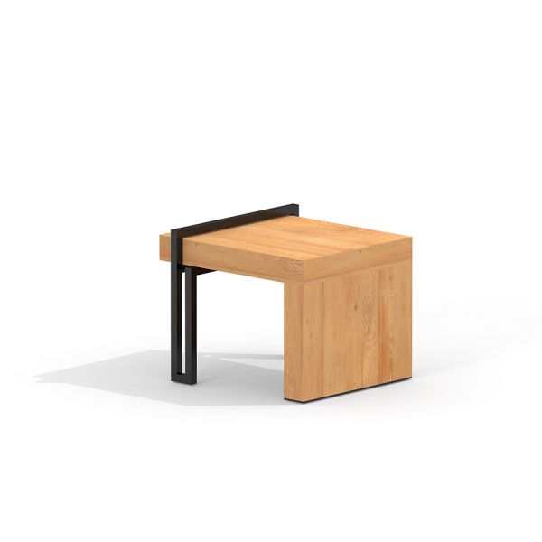 Thor small bench in wood and metal design