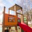 Big Tractor playhouse with slide and memory game.