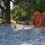 Playground with Bat rocking spring rider.