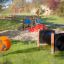Bat rocking on playground