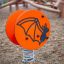 Orange Bat Rocking playground spring rider.