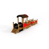 Locomotive with cars train playhouse