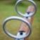 Nature Seesaw wooden playground balance beam with metal handles