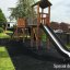 Hexagon Modern Nature II single slide and play structure in a playground.