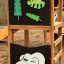Jungle castle with slide with wooden structure and playful jungle-themed decorations