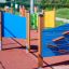 Race Track Board in a children's outdoor playground.