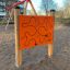 Outdoor Car Race Board playground toy with orange board and navigating paths