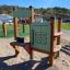 Outdoor playground equipment with various interactive elements, Stall.