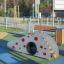 Modern playground tunnel structure Dottie I single slide for kids