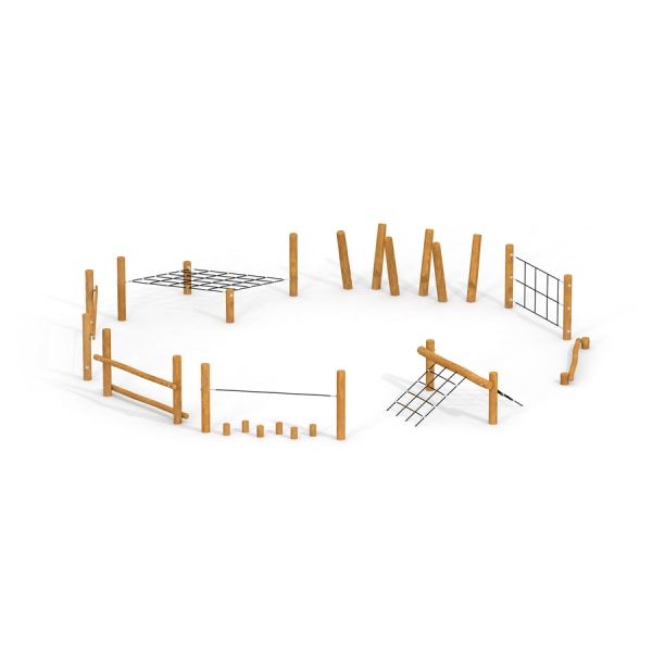Wooden outdoor fitness obstacle course Trim Trail Nature III.