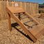 Outdoor Roman bench (back muscles) for fitness and exercise.