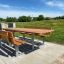 Outdoor Table & Bench Steel Construction in a park setting