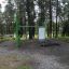 Information Board NAF MEDIUM outdoor fitness station in a forest setting.