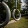 Monkey Bar outdoor gymnastic rings in a park setting