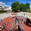 Children's playground with Copernicus steel structure.