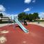 Copernicus steel structure on a playground with slide and climbing frame