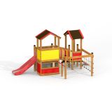 Tower playhouse with slide
