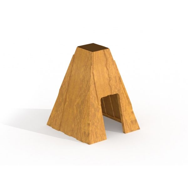 Small Tipi wooden house for children.