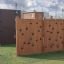 Wooden Climbing Wall for outdoor playground with climbing holds.