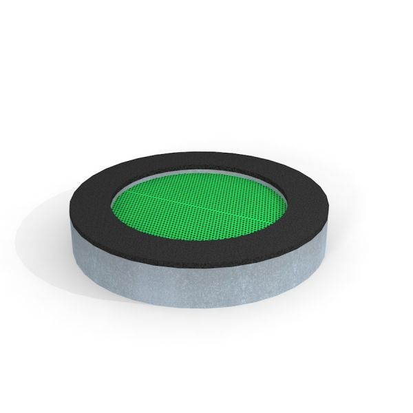 Round trampoline (150 cm) with green jumping surface.